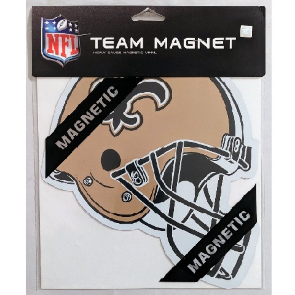 🏈🆕 NEW ORLEANS SAINTS HELMET LOGO AUTO MAGNET - 8 INCH - NFL - MEN